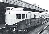 Coventry Pneumatic Railcar No 2 stands at platform 2 waiting to depart on a Leamington to Nuneaton service in 1936