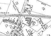 A 1902 Ordnance Survey map of Longford & Exhall Station showing the original platforms prior to them being extended