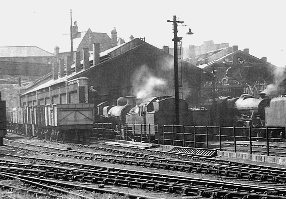 Close up showing the shed still in full operation as the shed was being demolished section by section