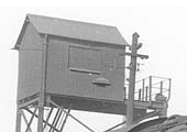 Close up showing the elevated cabin of Nuneaton's ash plant which contained the hoisting gear