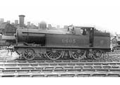 Ex-LNWR 5ft 6in 2-4-2T No 6665 slowly moves forward in Nuneaton yard ready for its next turn on 21st October 1934