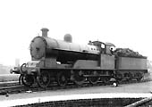 Ex-LNWR 'Experiment' 4-6-0 No 5461 'City of London' stands alongside the turntable on 15th October 1932
