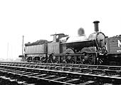 Ex-LNWR 'Cauliflower' 0-6-0 No 8488 stands 'cold' outside Nuneaton shed ready for its next trip the following day