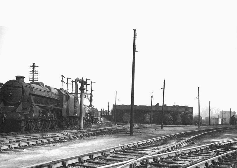 Looking towards the eight road shed with the main line to Rugby on the left and the branch line to Coventry on the right