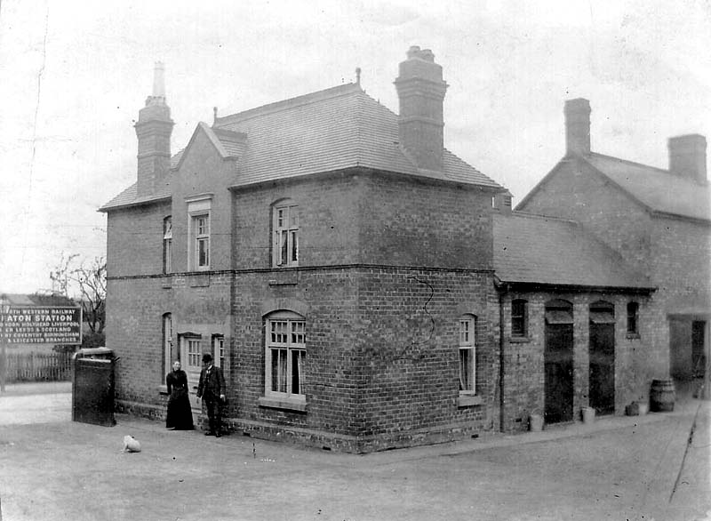 This view of station buildings at Nuneaton is thought to be associated with the goods yard and sidings adjacent to the entrance