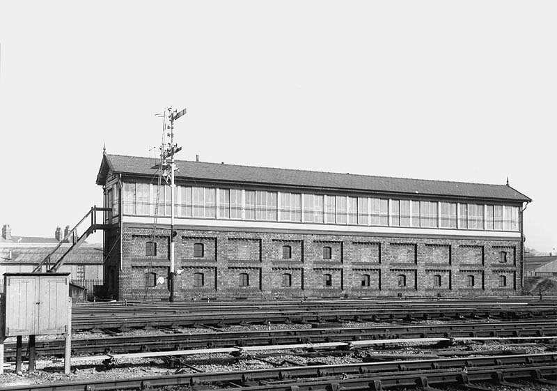 View of Nuneaton No 7 Signal box which was located on the Stafford side of the station and equipped with a 180 lever frame