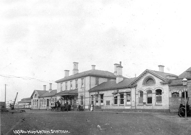 View of the second Nuneaton station showing the addition of a cantilevered canopy to the main entrance