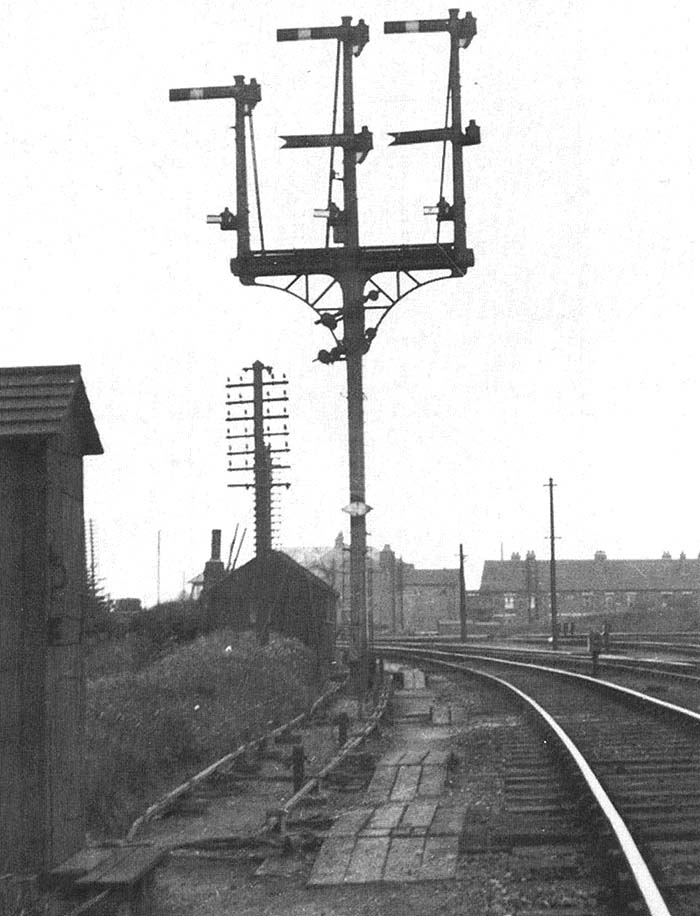 Looking towards the junction of the Coventry line with the Trent Valley line with the entrance to the shed on the right