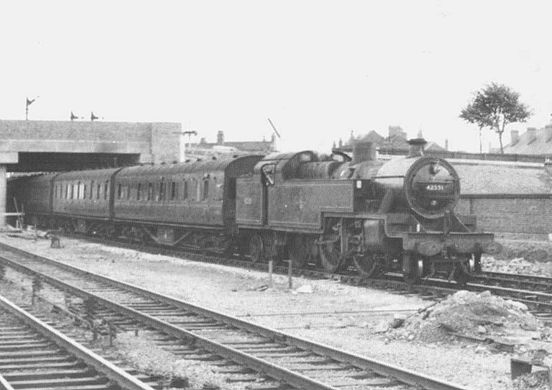 Ex-LMS 2-6-4T 4MT No 42331 is seen standing at Nuneaton whilst at the head of a passenger service