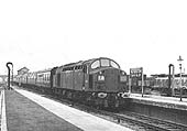 English Electric Type 4 D330 heads the 12:50 Bangor to Euston express through Nuneaton on 11th March 1961