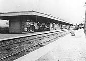 View of Nuneaton station's island platform which opened circa 1868-9 to service traffic generated by the opening of the Leicester branch