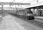 English Electric D213 'Andania' with a southbound passenger train at Nuneaton on Thursday 26th March 1964