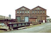 Another view of the LNWR goods shed located in the down yard at Nuneaton Trent Valley station in the 1980s