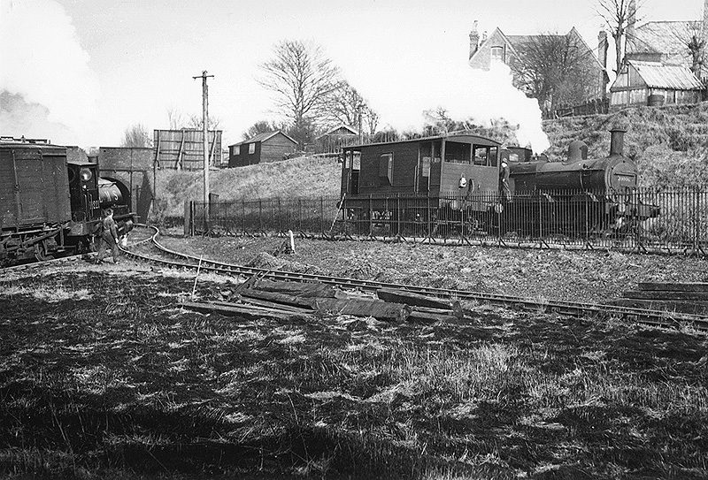 A pair of LMS locomotives being used to assist Mitchell & Butler Brewery in the transportation of their beer