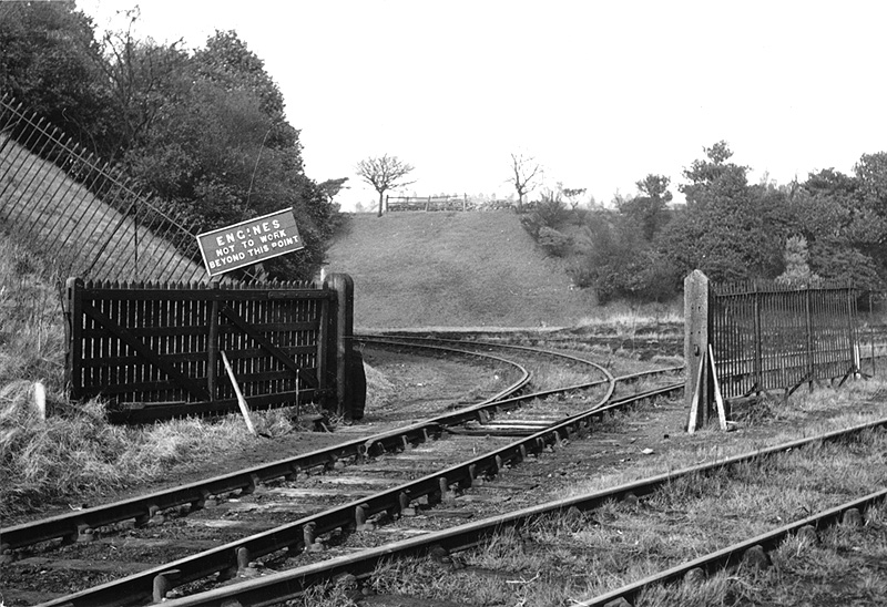 View of one of the two connections between the Harborne branch and Mitchell & Butler's Brewery sidings