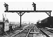 Looking towards Euston with the up through line on the right and the bidirectional engine line on the left