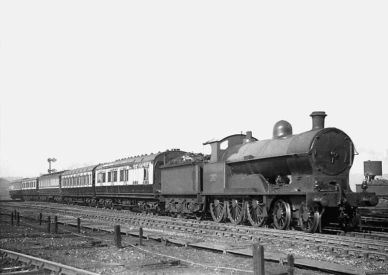 LNWR 4-6-0 Prince of Wales class No 22 'General Joffre' is seen at the head of a Liverpool to Euston express