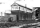 Rugby No 4 Signal Cabin which was located between the Stafford and Birmingham Bay platforms and the down platform line