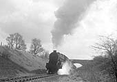 Ex-LMS 'Stanier Consol' 8F 2-8-0 No 48374 is seen on a Southam cement working on the Marton Junction to Weedon branch