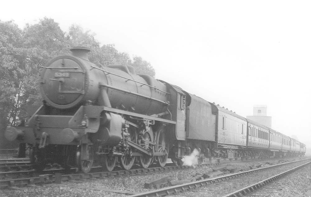 Trent Valley Lineside: LMS 5MT 4-6-0 'Stanier Black 5' No 5349 is seen ...