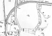 An Ordnance Survey map showing the juxtaposition of the junction with the Alcester Railway and Icknield Street
