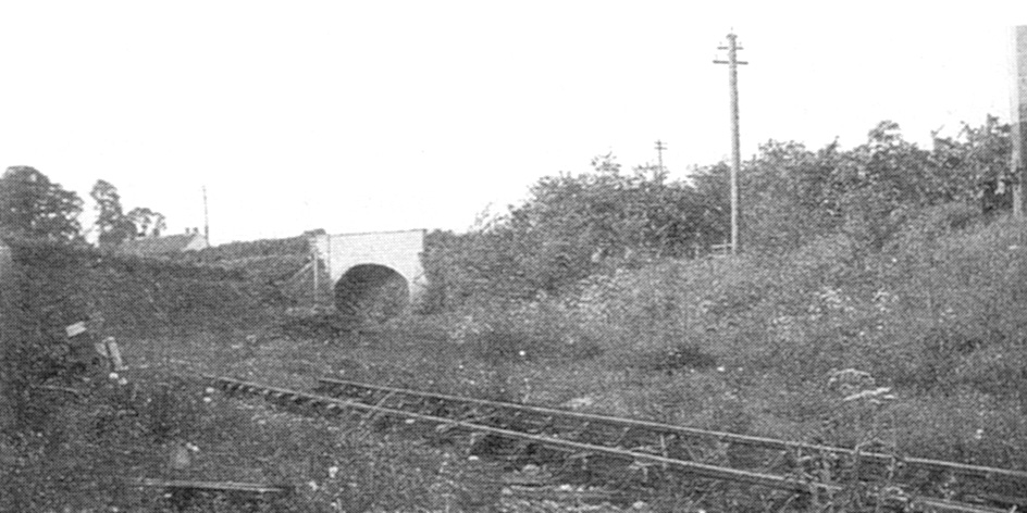 View taken during the closure period showing the branch track bed and Alcester Road bridge