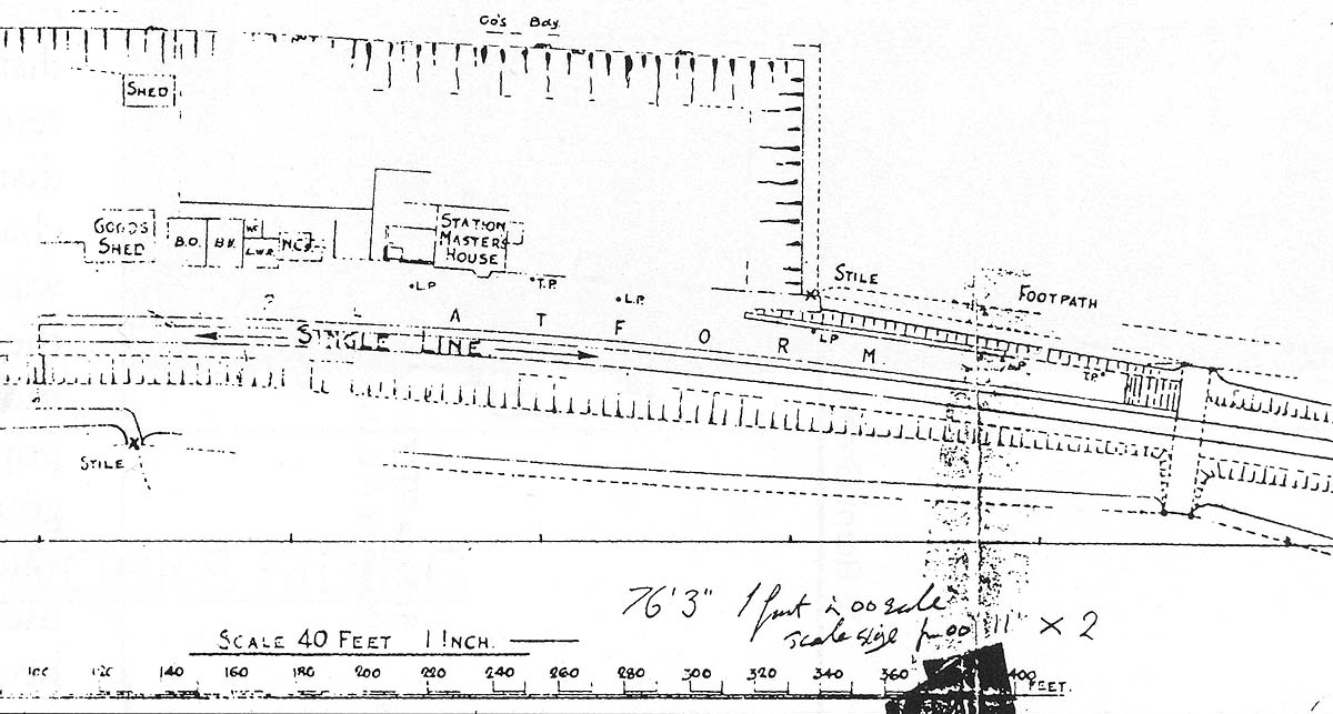 Part of the LMS 1925 Rating Plan showing the rooms associated with Alvechurch station's platform buildings