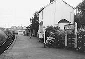 Looking along Alvechurch station platform towards Barnt Green with the good side on the right
