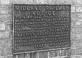 A MR sign on an overbridge warning the owners of steam tractors that they would be liable to any damage
