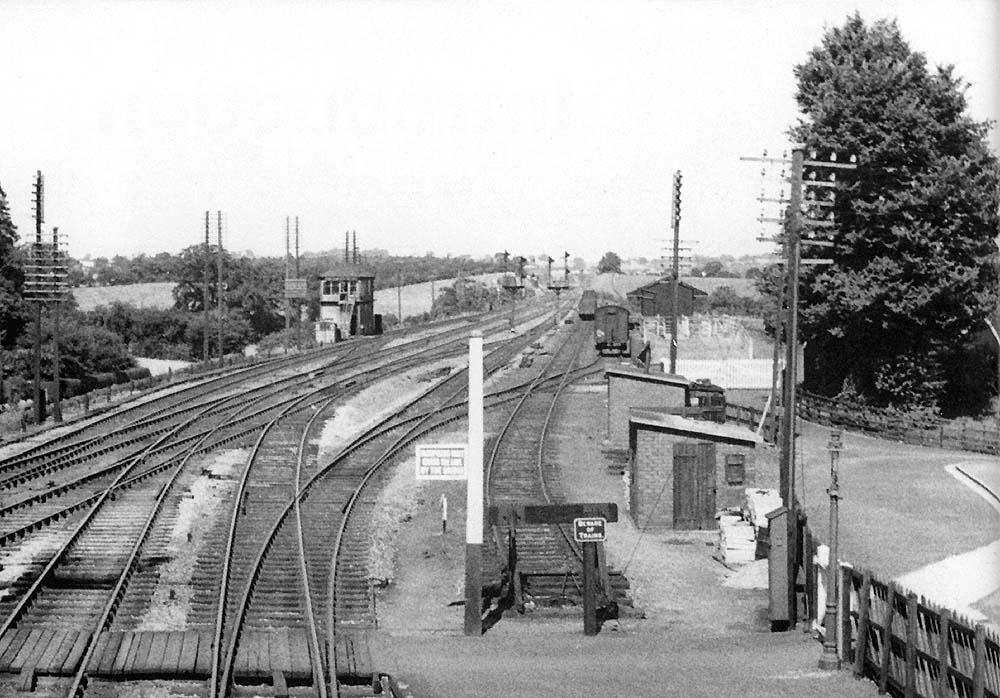 Close up showing Barnt Green's new goods yards facilities installed after quadrupling of the main line to Birmingham