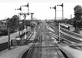 Looking towards Birmingham with  the fast lines in the middle and the two slow or goods lines on either side