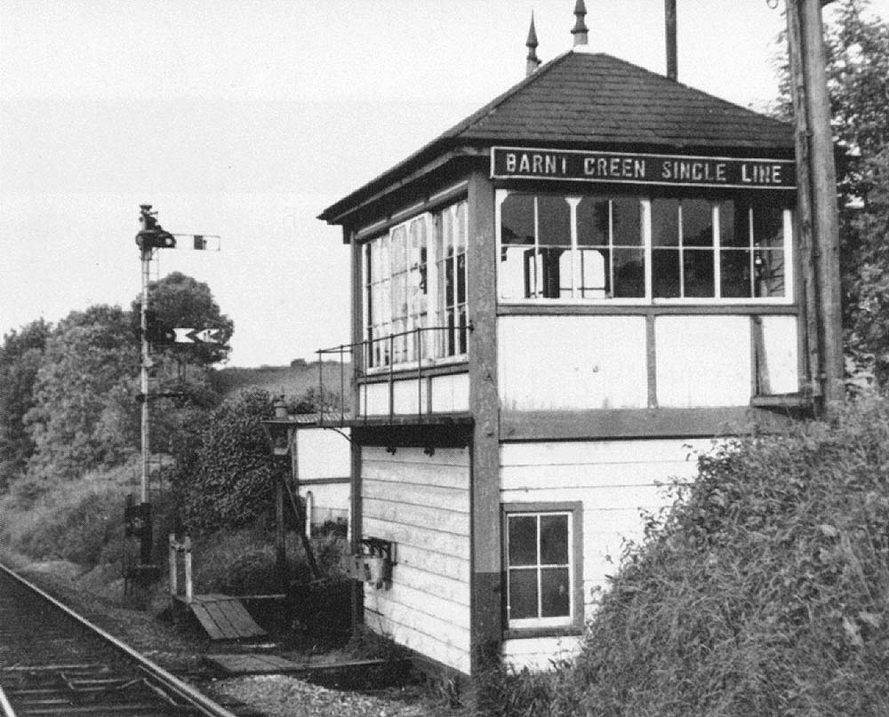 View of the 1894 Barnt Green Single Line signal box which was sited on the same side as the up platform