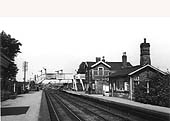 Looking towards Birmingham along the main up platform with the main station building on the right