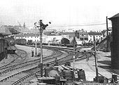 Close up showing the remodelled sidings which were sited between the warehouse and Severn Street