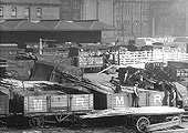 Close up showing some of the 1896 siding accommodation including a furniture van dock and cattle pens