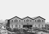 View of Birmingham Central Goods Station's two-storey warehouse erected by Edward Wood in 1890