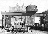 View of Birmingham Central Good Station's Goliath over head travelling steam crane and the 1912 offices
