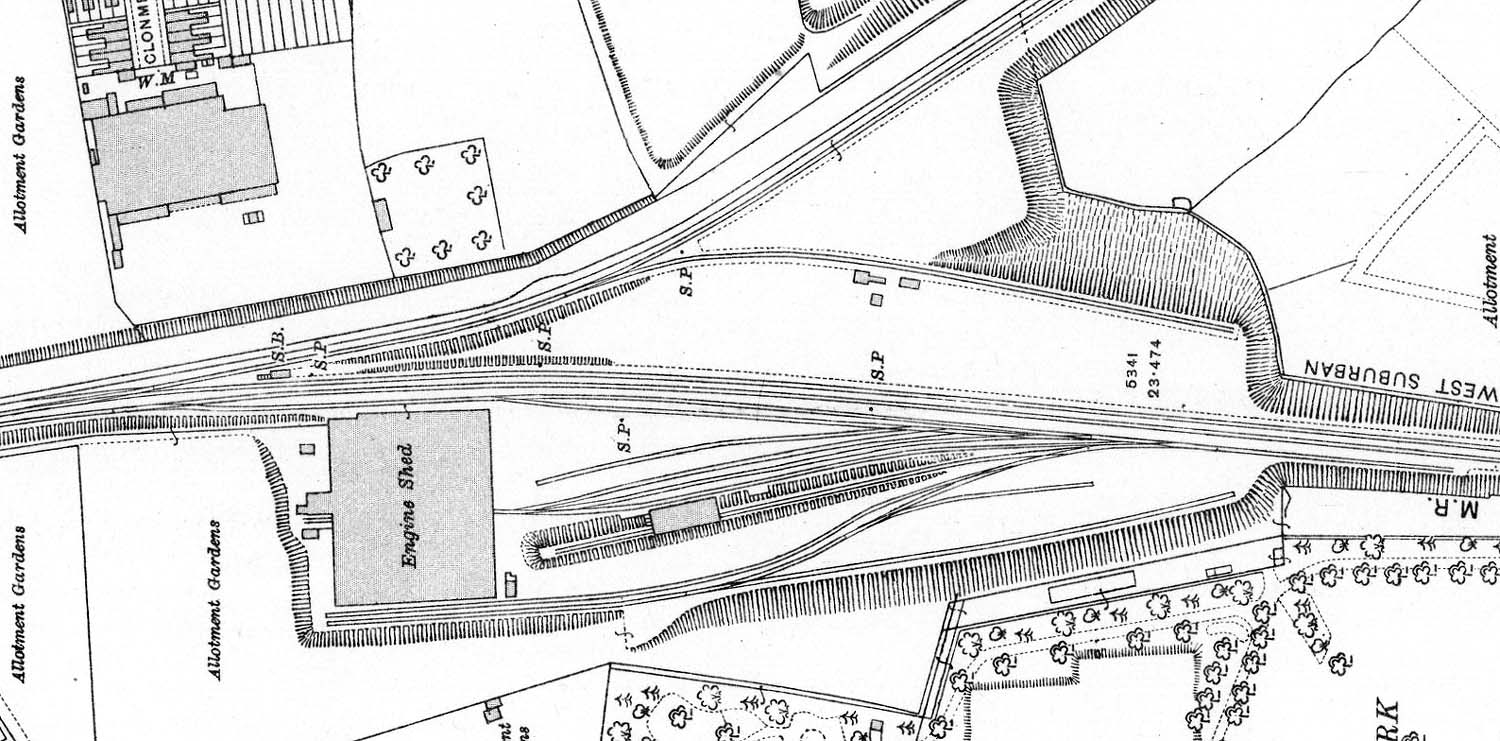 Ordnance Survey 25 inch to the mile map of Bournville Shed revised in 1914 and published in 1916