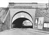 View of the low bridge which was strengthened to carry the railway and canal over Bournville Lane