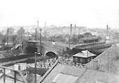 Bournville Station and Maryvale Road bridge with Cadbury's main works in background circa 1911