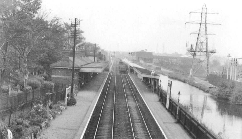 Another view of the new platform canopy in this view of the station, taken in the late fifties