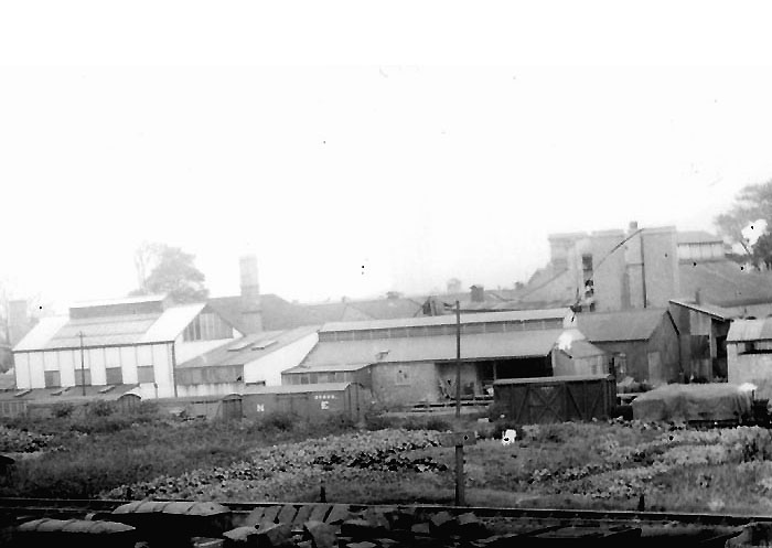 Close up of the goods yard adjacent to the shed