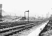 View of the former shed site showing that the buildings had been demolished, taken on Thursday 8th March 1962