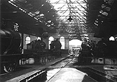 Ex-Midland Railway 3F 0-6-0s standing around the turntable at Bournville on Sunday 21st December 1958