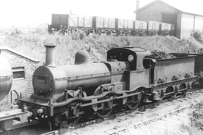 LMSR 2F 0-6-0 No 22846 photographed behind the coal stage embankment at Bournville on Sunday 27 July 1947