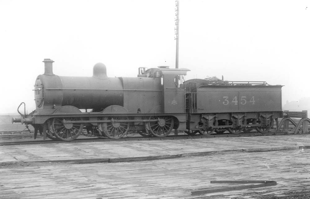 Midland Railway 3F 0-6-0 No 3454 was parked in a siding at Bournville on Sunday 9th April 1922