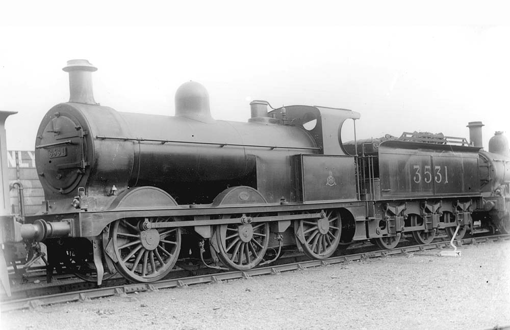 Midland Railway 3F 0-6-0 No 3531 photographed at Bournville on Sunday 31st August 1919