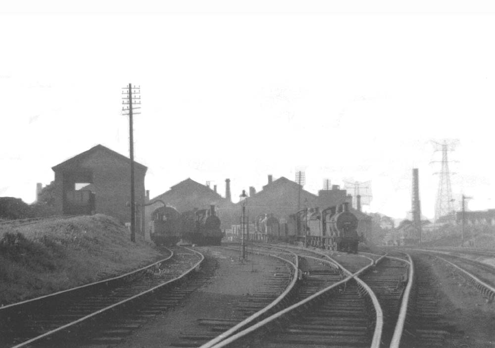 An undated view, probably in the fifties, of the yard at Bournville shed looking quite busy