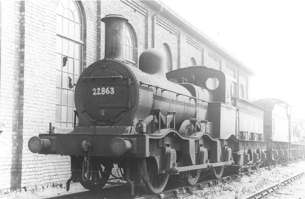 LMSR 2F 0-6-0 No 22863 photographed at the back of the shed on Sunday 27th July 1947