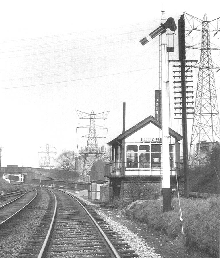 Another unusual view of the main line, looking north past the signal box on 10th March 1961